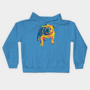 English Bulldog Pop Art Kids Hoodie